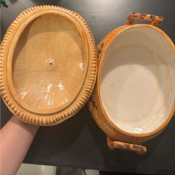 Vintage Arnels Merry Mushroom Large Tan Ceramic Soup Tureen. - Picture 4 of 5